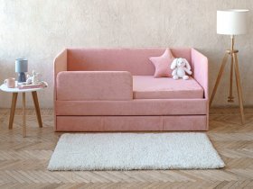 Диван-кровать Happy (коралловый) в Прокудском - prokudskoe.mebel-nsk.ru | фото