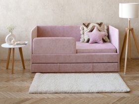 Диван-кровать Happy (розовый) в Прокудском - prokudskoe.mebel-nsk.ru | фото