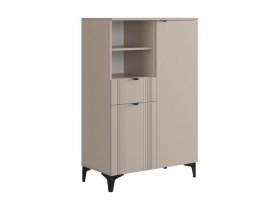 Комод 2 Рич (кашемир/фрапучино матовый/черный) в Прокудском - prokudskoe.mebel-nsk.ru | фото