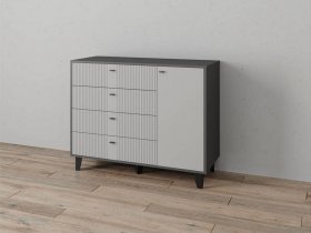 Комод «Катрин-13» (графит/светло-серый) в Прокудском - prokudskoe.mebel-nsk.ru | фото