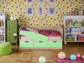 Кровать детская Бабочки 1,8 м в Прокудском - prokudskoe.mebel-nsk.ru | фото