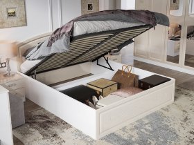 Кровать двуспальная 1,6 м Венеция КРМП-160 с подъемным механизмом в Прокудском - prokudskoe.mebel-nsk.ru | фото