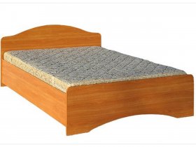 Кровать двуспальная 1,6м-1 (круглая спинка) в Прокудском - prokudskoe.mebel-nsk.ru | фото