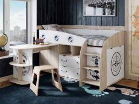 Кровать комбинированная «Немо» в Прокудском - prokudskoe.mebel-nsk.ru | фото