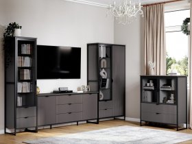 Модульная гостиная Нора (металл бруклин/графит) в Прокудском - prokudskoe.mebel-nsk.ru | фото