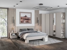 Модульная спальня Люмо (кашемир) в Прокудском - prokudskoe.mebel-nsk.ru | фото