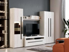 Модульная стенка Ницца (дуб витенберг) в Прокудском - prokudskoe.mebel-nsk.ru | фото