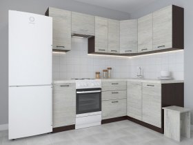 Модульная угловая кухня 1,4м*2,1м Лада (пикард) в Прокудском - prokudskoe.mebel-nsk.ru | фото