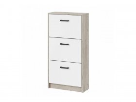 Обувница ОБ-2 Вега (дуб крафт серый/белый) в Прокудском - prokudskoe.mebel-nsk.ru | фото