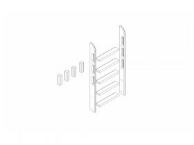 Пакет №10 Прямая лестница и опоры для двухъярусной кровати Соня в Прокудском - prokudskoe.mebel-nsk.ru | фото
