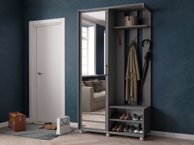 Прихожая «Ларго-2» (графит серый) в Прокудском - prokudskoe.mebel-nsk.ru | фото