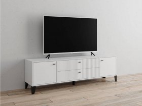 Тумба под ТВ Парус-10 (белый/белый снег) в Прокудском - prokudskoe.mebel-nsk.ru | фото