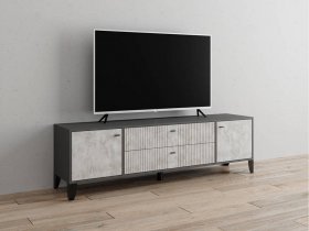 Тумба под ТВ Парус-10 (графит/мальта) в Прокудском - prokudskoe.mebel-nsk.ru | фото