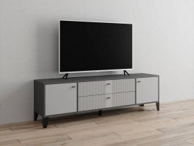 Тумба под ТВ Парус-10 (графит/светло-серый) в Прокудском - prokudskoe.mebel-nsk.ru | фото